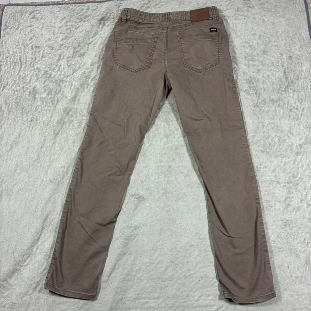 prAna Mens Slim Fit 5-Pocket Twill Pants Size 30x32 Brown Hiking Outdoor